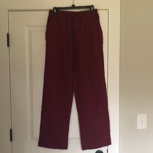 Maroon scrub pants